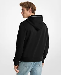 Michael Kors Men's Ribbed Logo Pull-On Hoodie