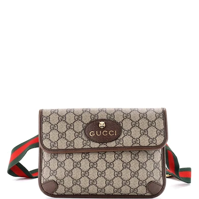 Pre-Owned Gucci Neo Vintage Flap Belt Bag Gg Coated Canvas