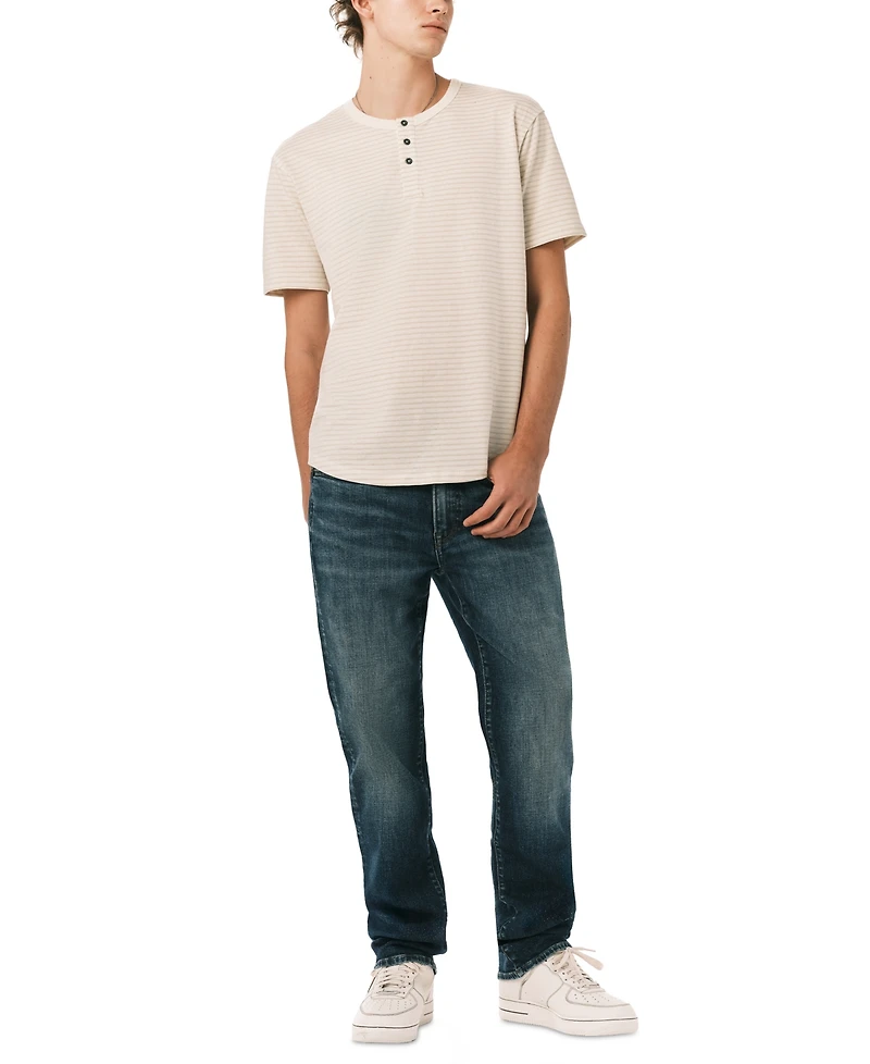 Buffalo David Bitton Men's Striped Short-Sleeve Henley T-Shirt