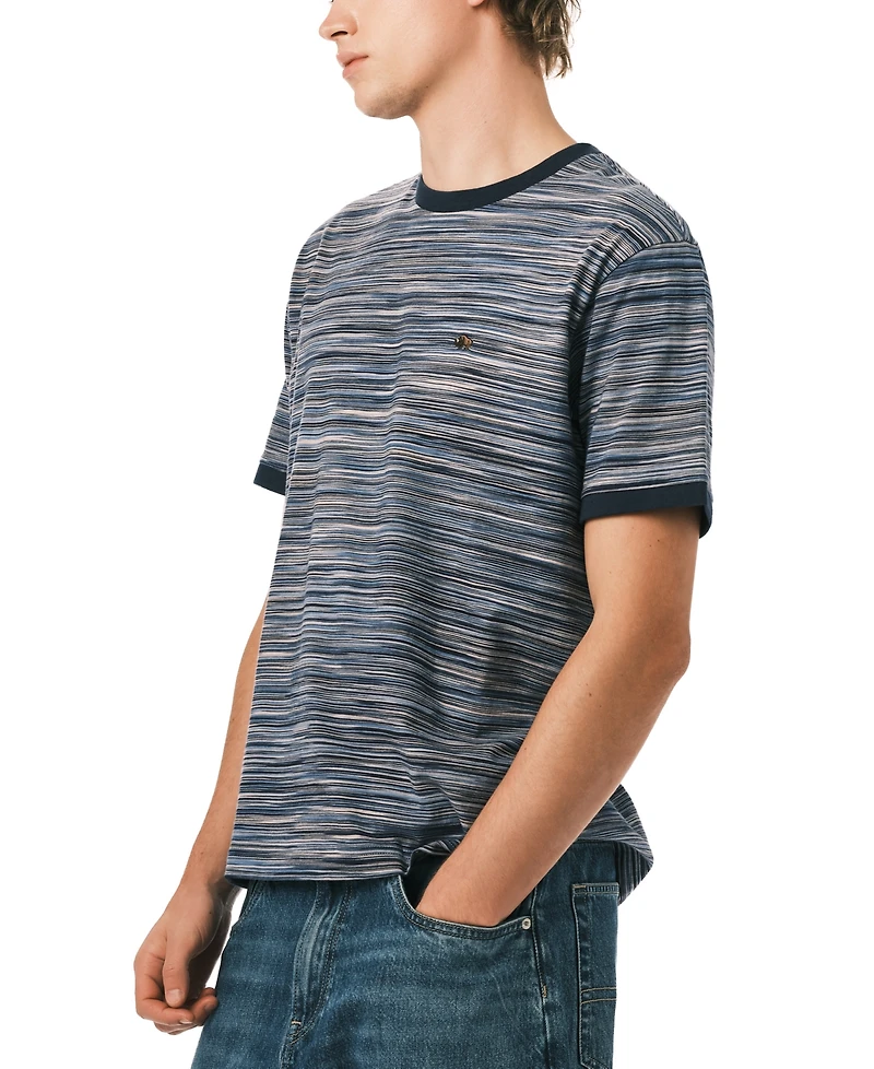 Buffalo David Bitton Men's Horizontal Stripe Pattern T-Shirt