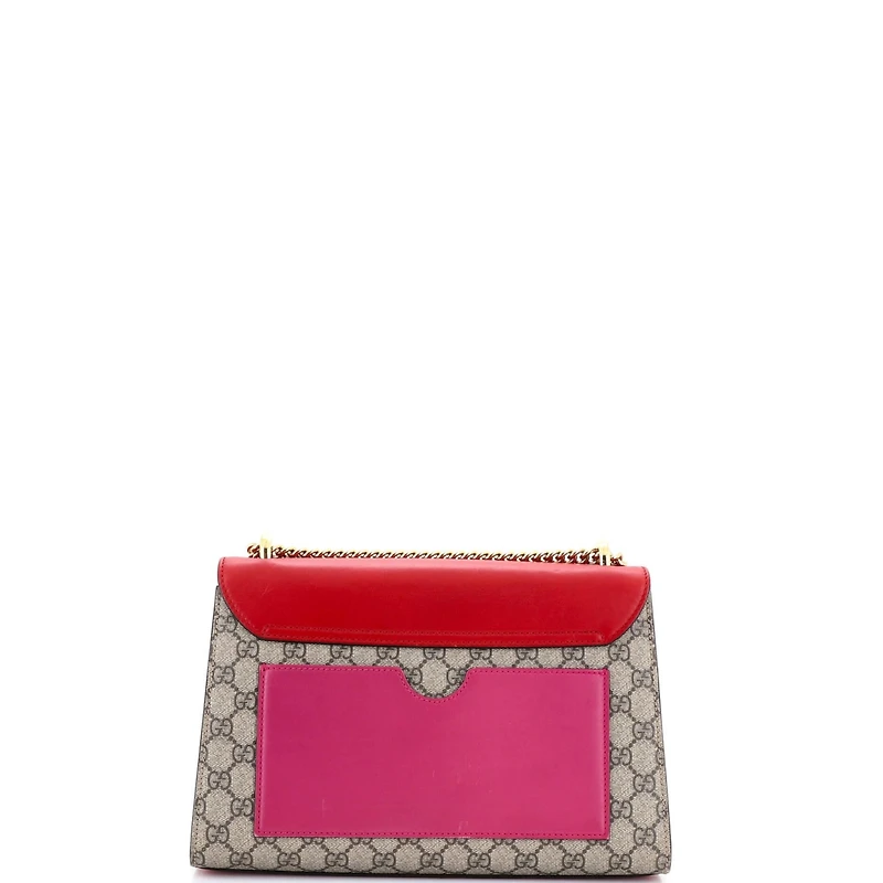 Pre-Owned Gucci Medium Padlock Shoulder Bag Gg Coated Canvas and Leather