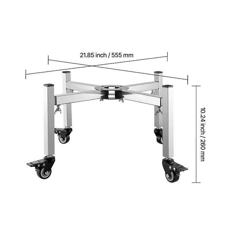 Sugift Adjustable Fire Pit Stand 15-27 in Stainless Steel Base for Smokeless Pits