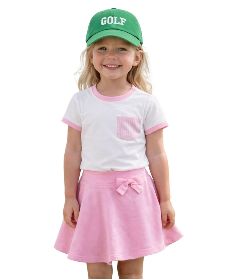 Bits & Bows and Baby Girls Golf Bow Baseball Hat