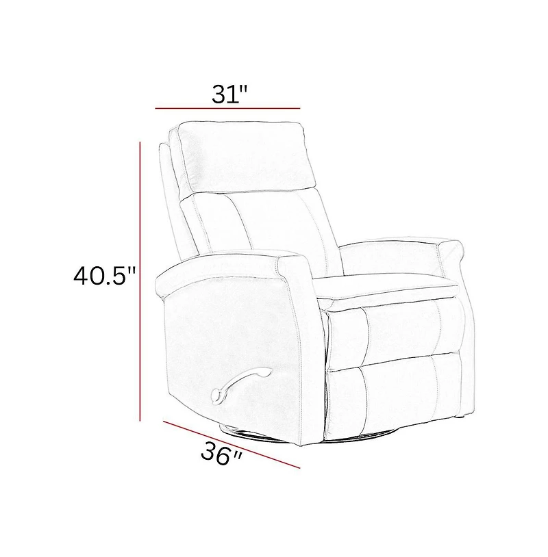 Parker Living 2 Pc. Russet Leather Pillow Top 360degree(s) Swivel Glider Recliner Set