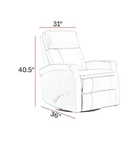 Parker Living 2 Pc. Russet Leather Pillow Top 360degree(s) Swivel Glider Recliner Set