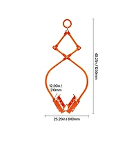 Sugift 24 in Stone Lifting Tongs 2 Claw Rock Grapple 1100 lb Capacity