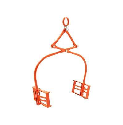 Sugift 24 in Stone Lifting Tongs 2 Claw Rock Grapple 1100 lb Capacity