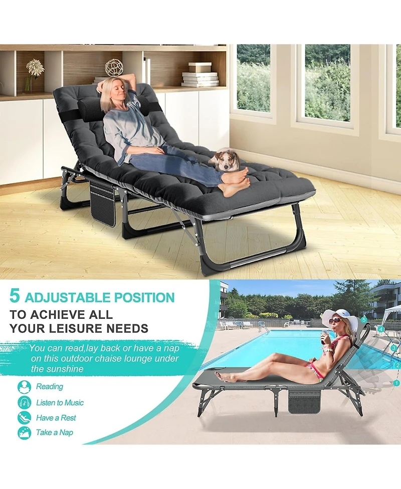 Aboron 4-in-1 Sunbathing Lounge Chair