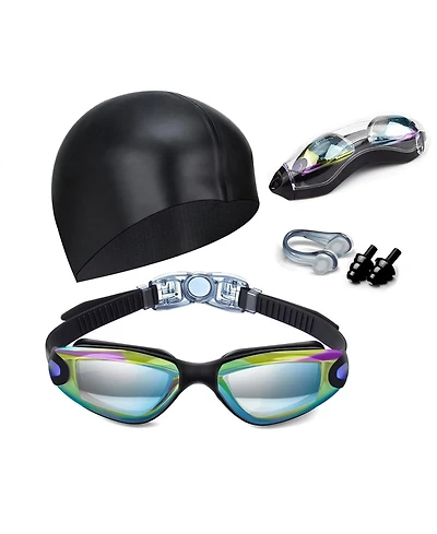 Gnuadz Swim Goggles Nose Clip Earplugs Cap Case Aqua