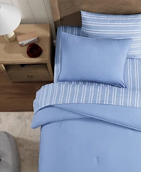 Tommy Hilfiger Core Solid Washed Microfiber -Pc. Comforter Set