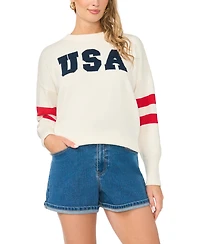 Vince Camuto Women's Usa Graphic Crewneck Sweater