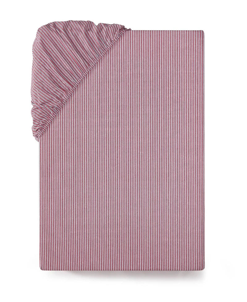 Tommy Hilfiger Highland Ticking 300-Thread Count Stripe Cotton Percale Fitted Sheet