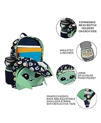 Star Wars: The Mandalorian The Mandalorian Grogu 16" Novelty Backpack and Lunch Box Set For School And Travel