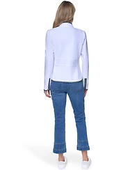 Nautica Women's Cotton-Blend Band Collar Captain Jacket