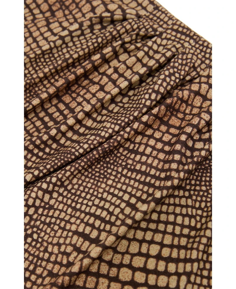 Reiss Women's Snake-Print Jersey Racer Midi Dress
