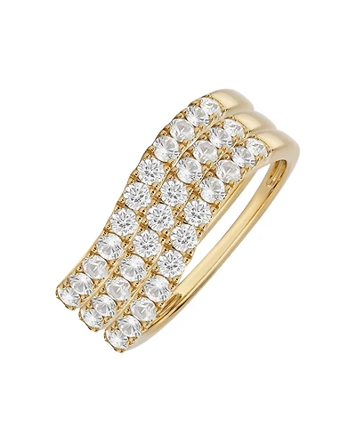 Macy's 3-Piece Lab Grown Diamond Ring Set (1 ct. t.w.) in 14k Yellow Gold