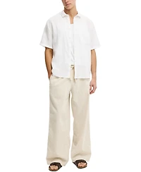 Cotton On Men's Relaxed Linen Short-Sleeve Shirt