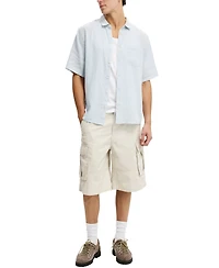 Cotton On Men's Relaxed Linen Short-Sleeve Shirt
