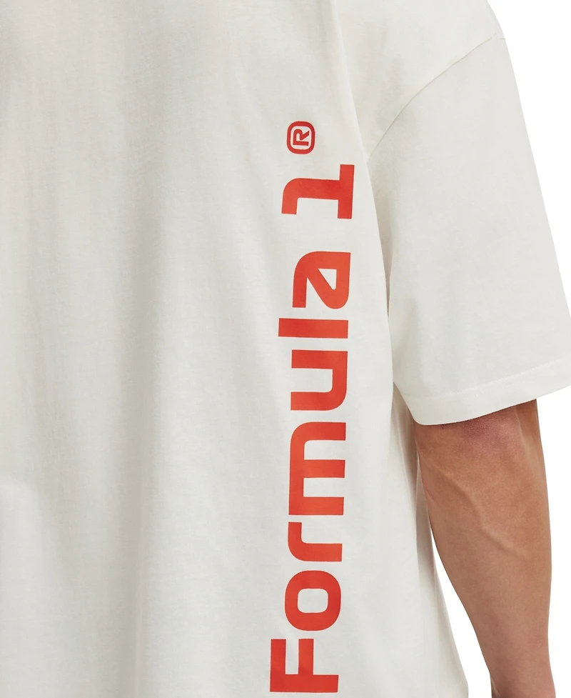 Cotton On Men's Cropped Modern-Fit License T-Shirt