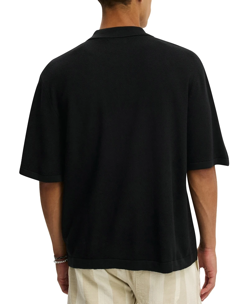 Cotton On Men's Classic Box-Fit Knit Short-Sleeve Shirt