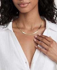 Ettika Brooklyn Flat Herringbone Chain Necklace