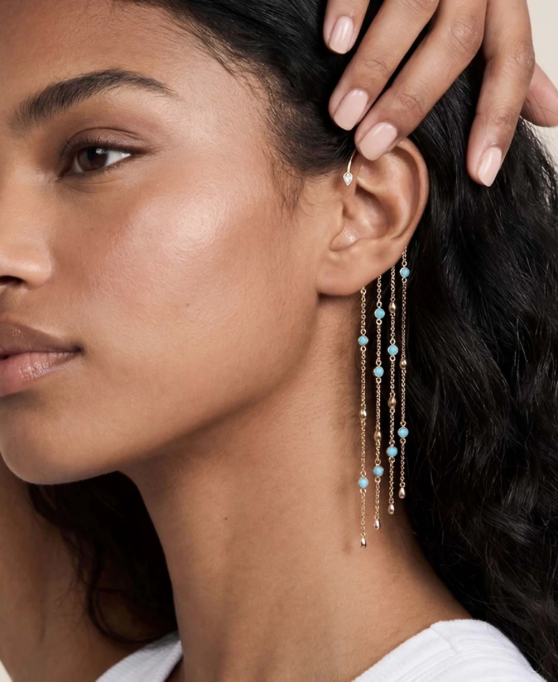 Ettika Linear Chains Statement Ear Cuff