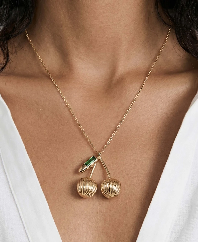 Ettika 18k Gold-Plated Sweet Cherry Necklace