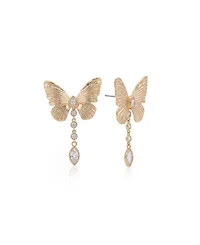 Ettika 18k Gold-Tone Butterfly Dangle Earrings