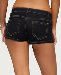 Edikted Women's Quinne Contrast Stitch Denim Shorts