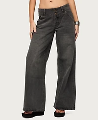 Edikted Women's Meredith Low Rise Jeans
