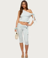 Edikted Women's Adara Tie Capri Pants