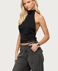 Edikted Women's Sandra Lacey High Neck Halter Top