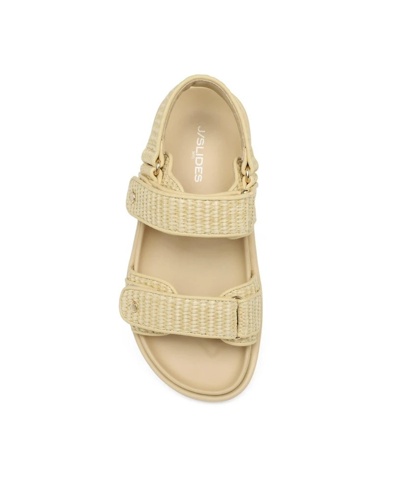 JSlides Women's Bay Leather Slingback Sandal