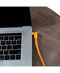 Tether Tools TetherPro 15' Usb-c Right-Angle to Usb-c Right-Angle Cable, High Visibility Orange