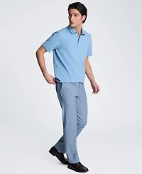 Kenneth Cole Men's Cotton-Blend Seersucker Knit Polo Shirt