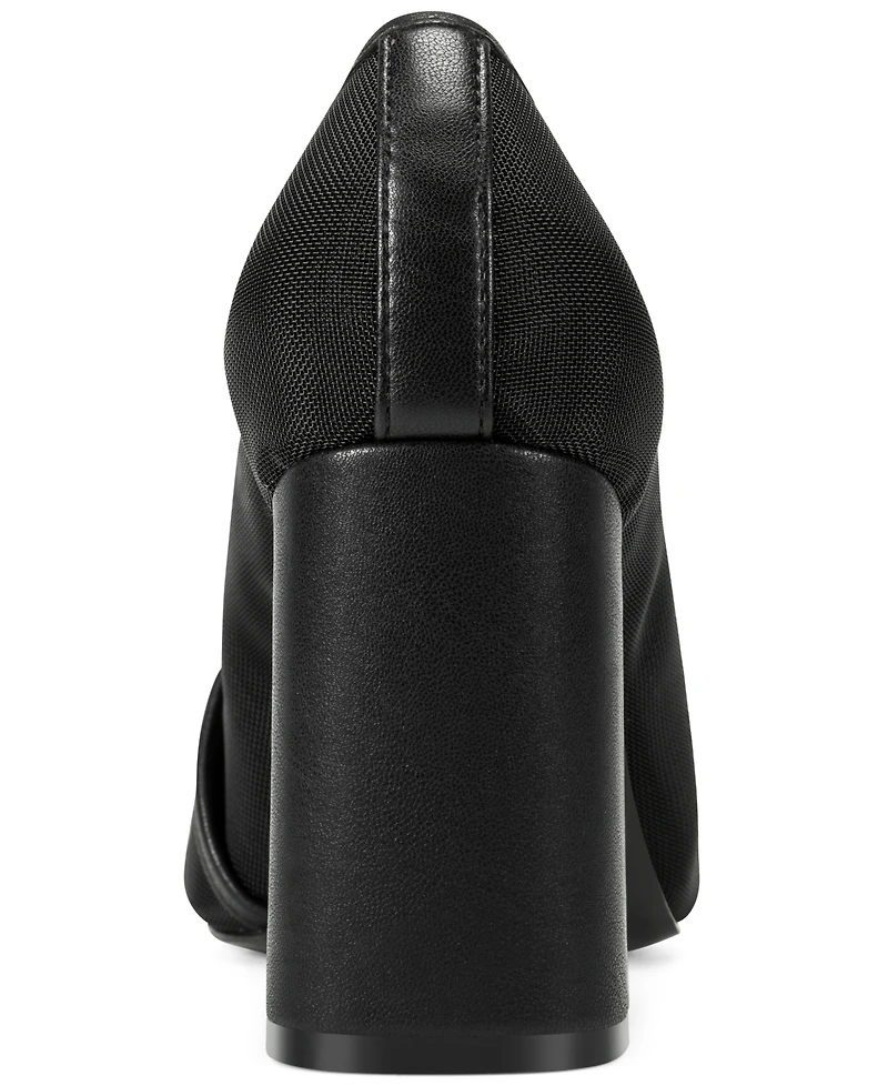 Karl Lagerfeld Paris Women's Savannah Mesh High Block Heel Pumps