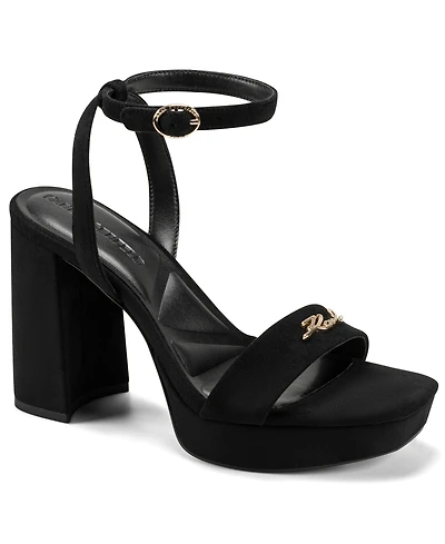 Karl Lagerfeld Paris Women's Maeleia Platform Ankle Strap Dress Sandals