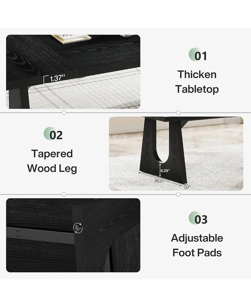 Tribesigns 70.86-Inch Office Computer Desk, Modern Simple Style Rectangle Writing Table for Home