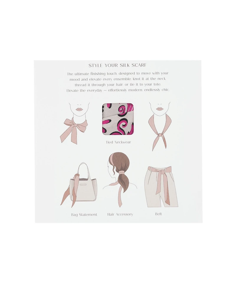 Bespoke Fashion Women's Delphine Print Ribbon Scarf