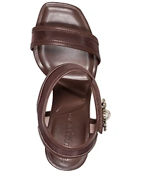 Karl Lagerfeld Paris Women's Celida Mesh Ankle Strap Dress Sandals