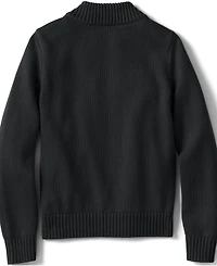 Lands' End Girls School Uniform Legacy Full Zip Cardigan