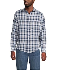 Lands' End Big & Tall Long Sleeve Linen Shirt