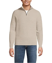 Lands' End Men's Long Sleeve Summer Weight Quarter Zip