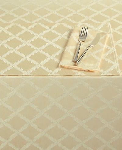 Lenox Laurel Leaf 70" x 122" Ivory Tablecloth