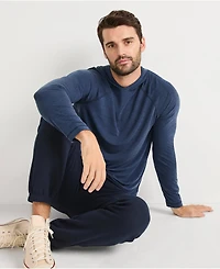 Lands' End Men's SunShade Upf 50 Cooling Long Sleeve Hooded Swim Tee Rash Guard