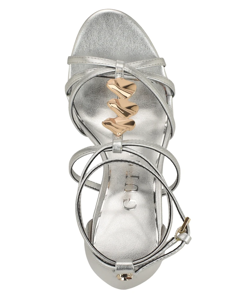 Guess Women's Chaella Embelished Strappy Stilleto Dress Sandals