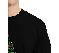 La Pop Art Men's Holiday Christmas Tree Word T-Shirt
