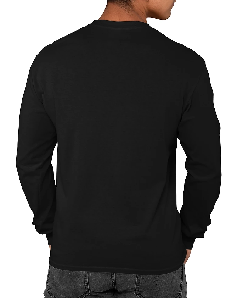 La Pop Art Men's Holiday Christmas Tree Word Long-Sleeve T-Shirt