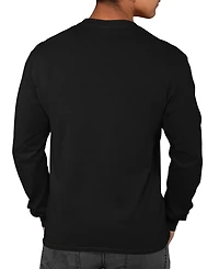 La Pop Art Men's One Nation Under God American Flag Cross Word Long-Sleeve T-Shirt
