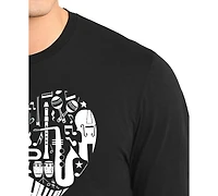 La Pop Art Men's Music Instruments Heart Word Long-Sleeve T-Shirt